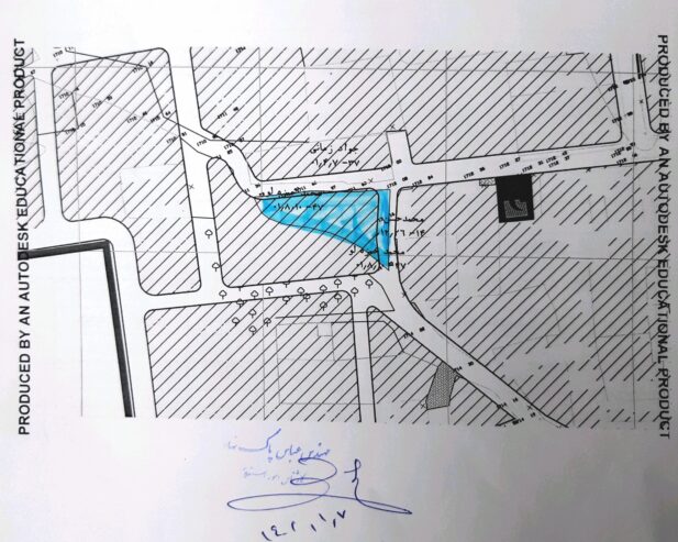 ۱۳۵۰ متر زمین مسکونی چهار دیواری در روستای کسب